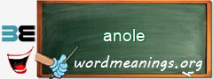 WordMeaning blackboard for anole